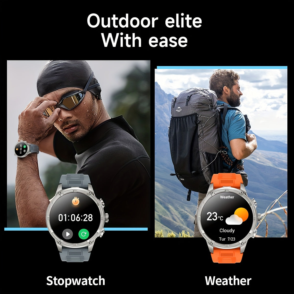 Smartwatch, 710mAh für Männer mit drahtlosem Telefonieren – Detailansicht 2