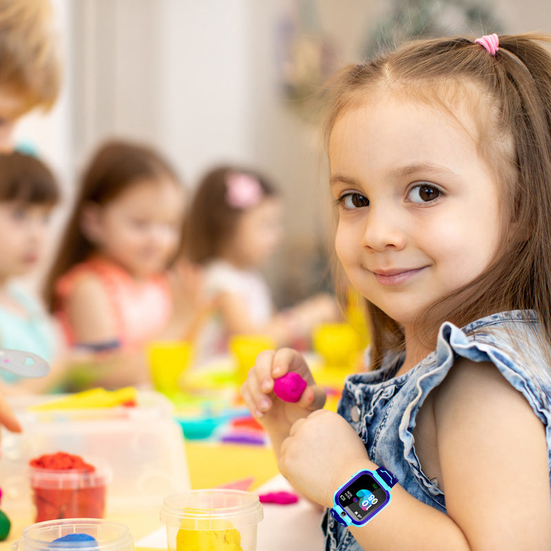Smartwatch, Blau für Kinder GPS-Ortung SOS Kinder-Blauer Smart und Alltag – Detailansicht 4