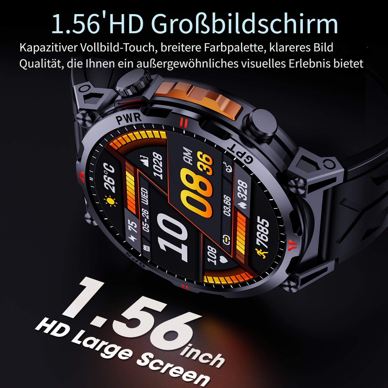 Smartwatch, LED-Beleuchtung für Alltag und besondere Anlässe – Detailansicht 4