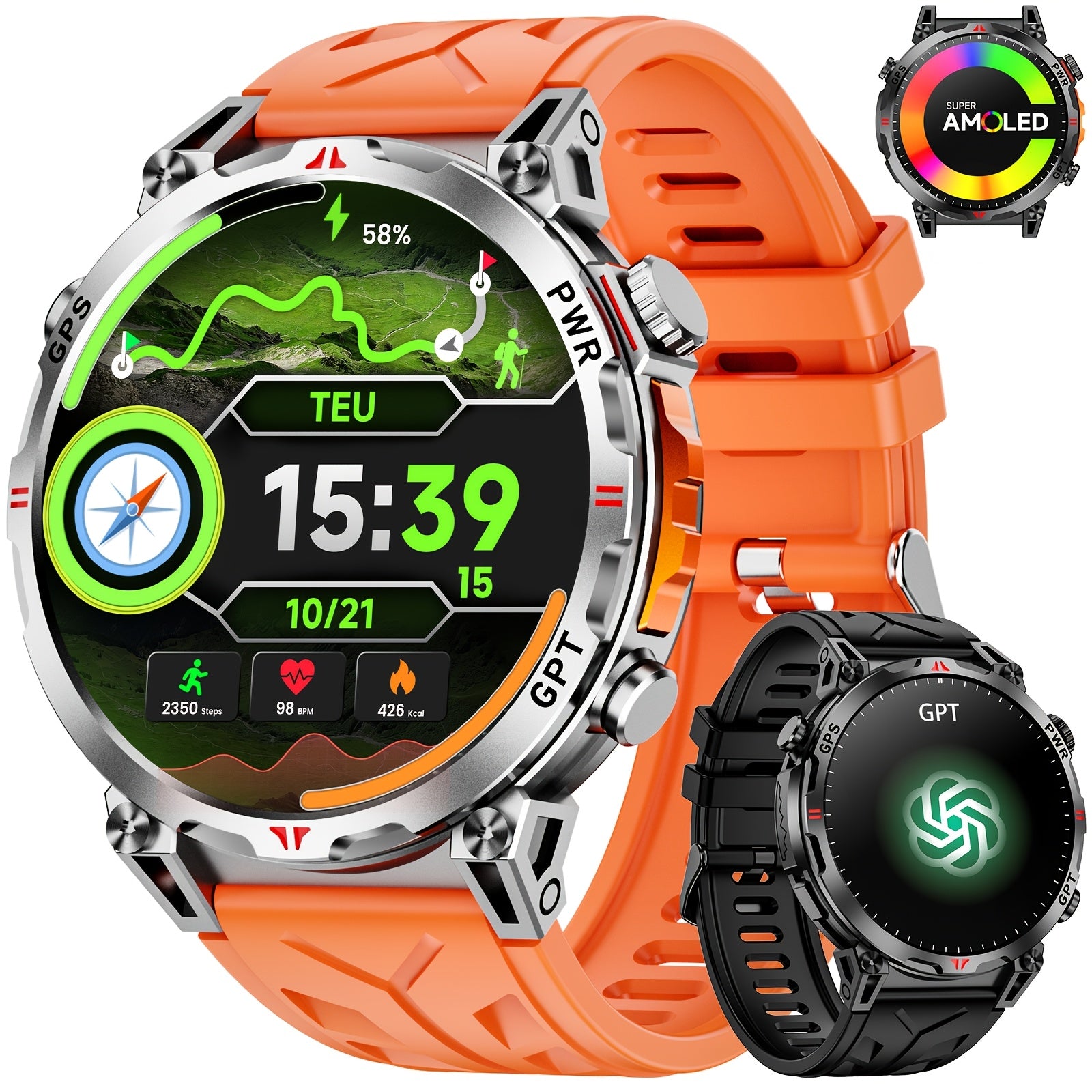 Smartwatch, LED-Beleuchtung für Alltag und besondere Anlässe – Detailansicht 5