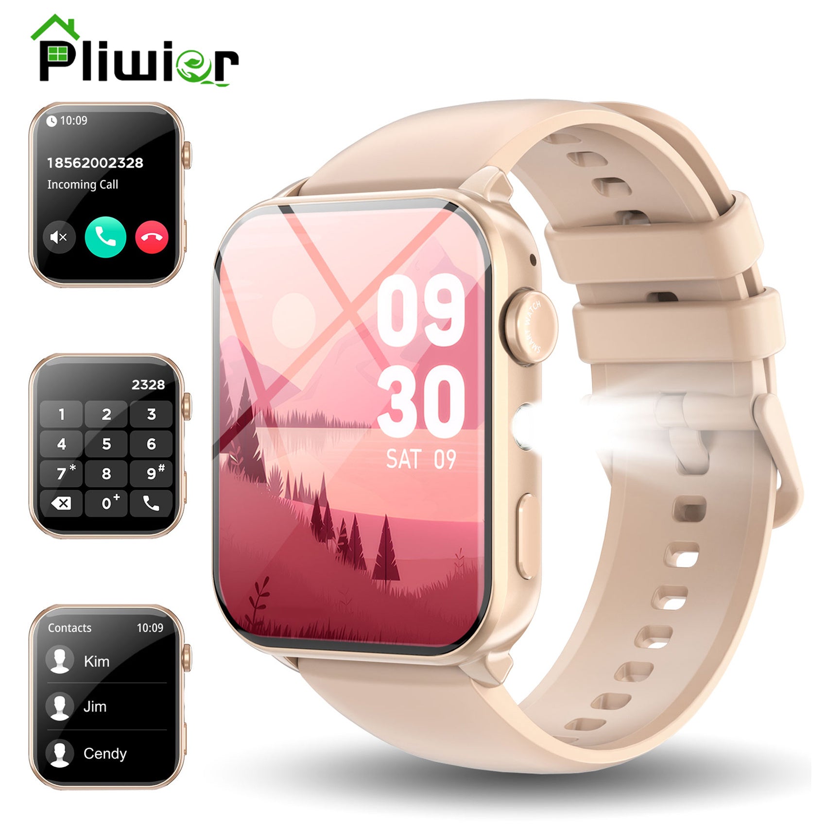 Smartwatch, LED-Beleuchtung für Damen Herren und Alltag – Detailansicht 7