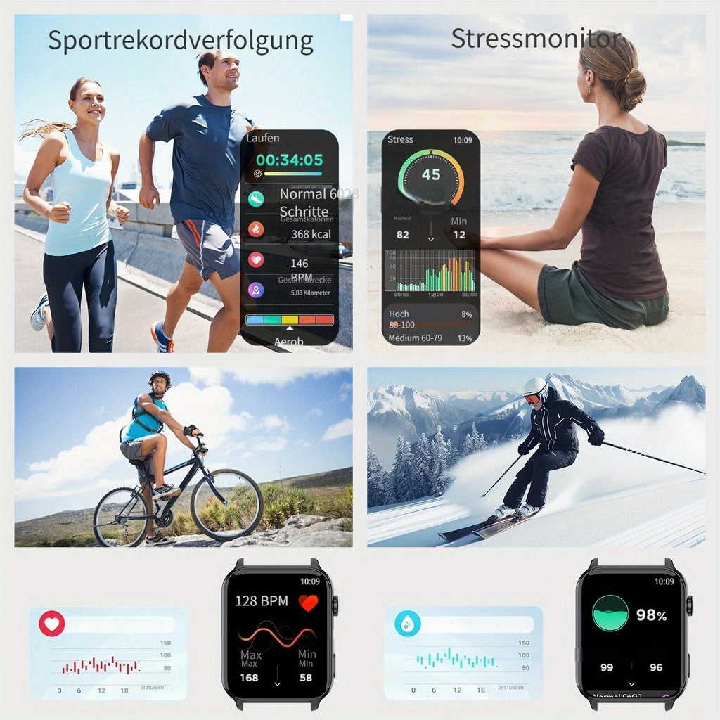 Smartwatch, LED-Beleuchtung für Damen Herren und Alltag – Detailansicht 13