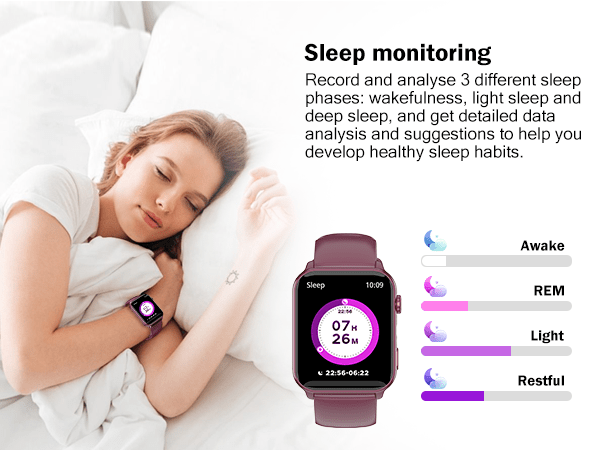 Smartwatch, LED-Beleuchtung für Damen Herren und Alltag – Detailansicht 19
