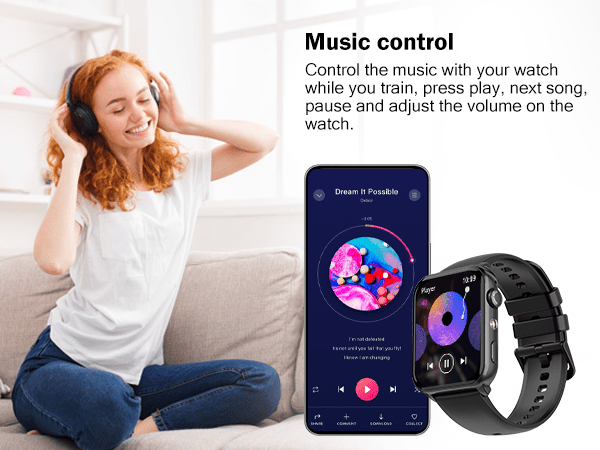 Smartwatch, LED-Beleuchtung für Damen Herren und Alltag – Detailansicht 22
