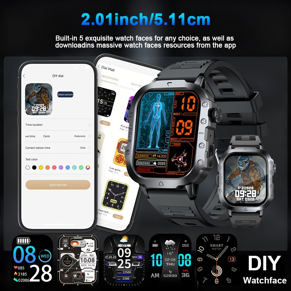 Smartwatch, LED-Beleuchtung für Herren 2 und Männer Frauen – Detailansicht 5