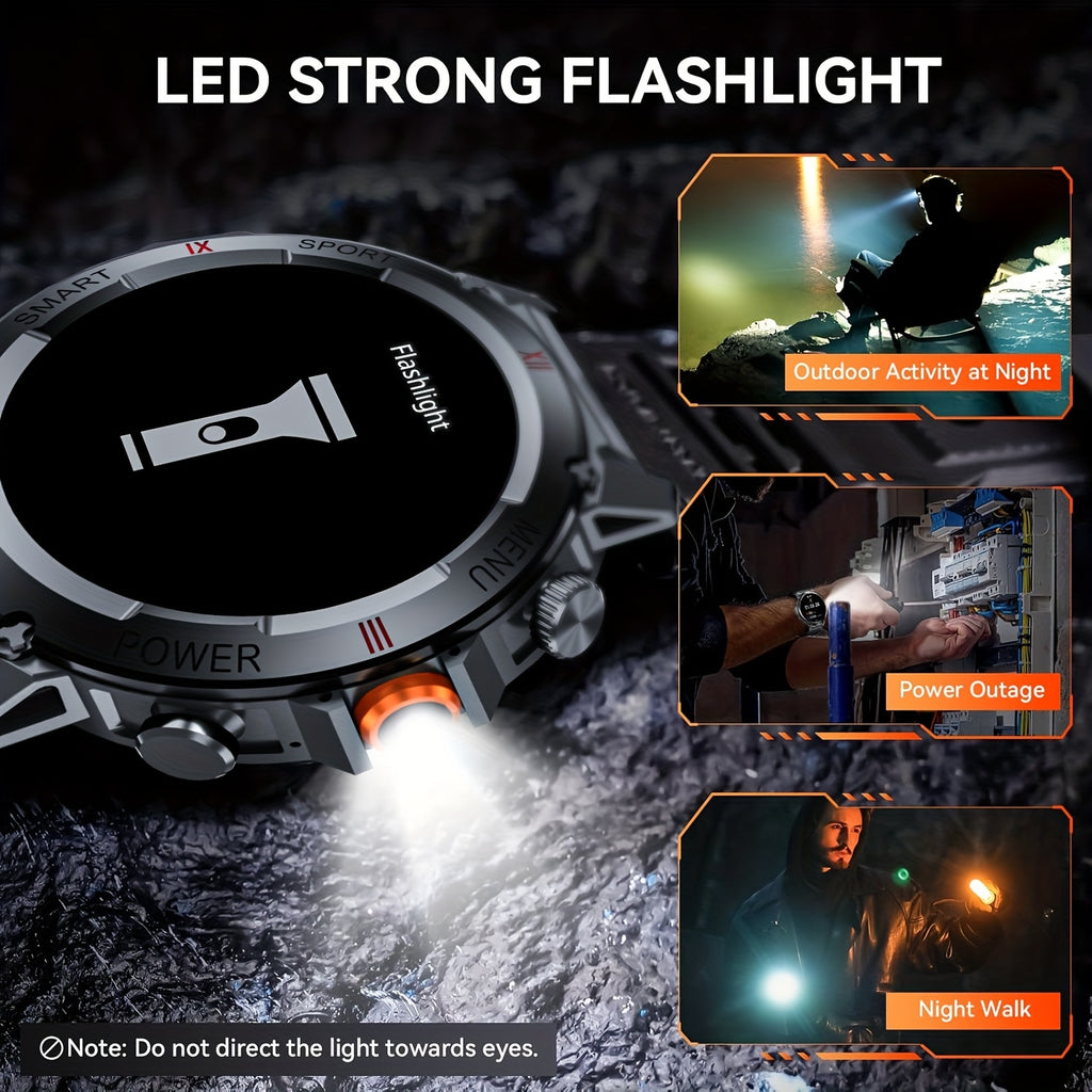 Smartwatch, LED-Beleuchtung für Outdoor-Liebhaber und Alltag – Detailansicht 2