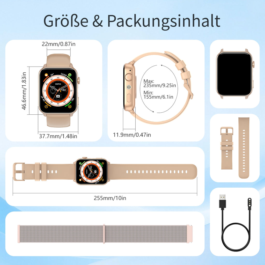 Smartwatch, Pink-MAX für Outdoor – Detailansicht 2