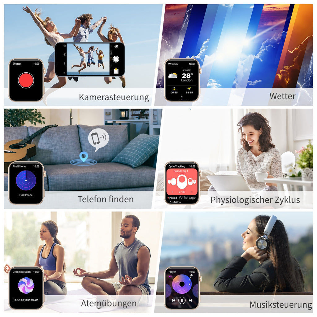 Smartwatch, Pink-MAX für Outdoor – Detailansicht 13