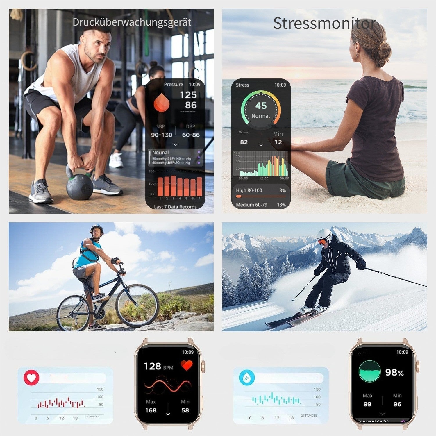 Smartwatch, Pink-MAX für Outdoor – Detailansicht 20