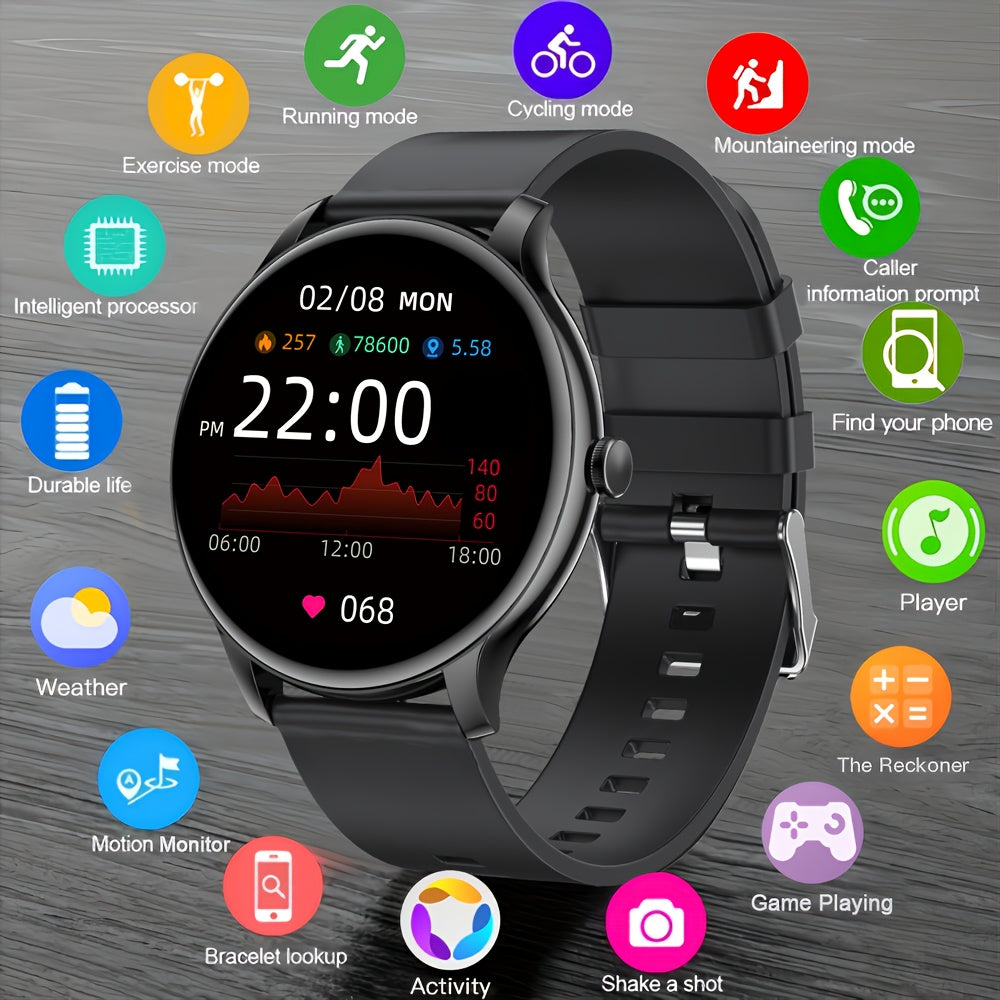 Smartwatch, Schwarz für Alltag und Fitness-Enthusiasten – Hauptansicht