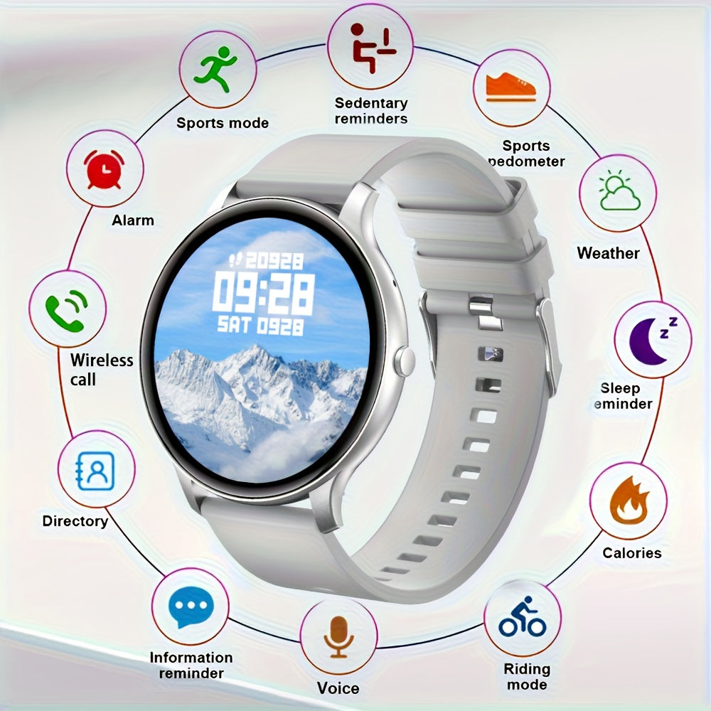 Smartwatch, Schwarz für Damen und Alltag – Detailansicht 2