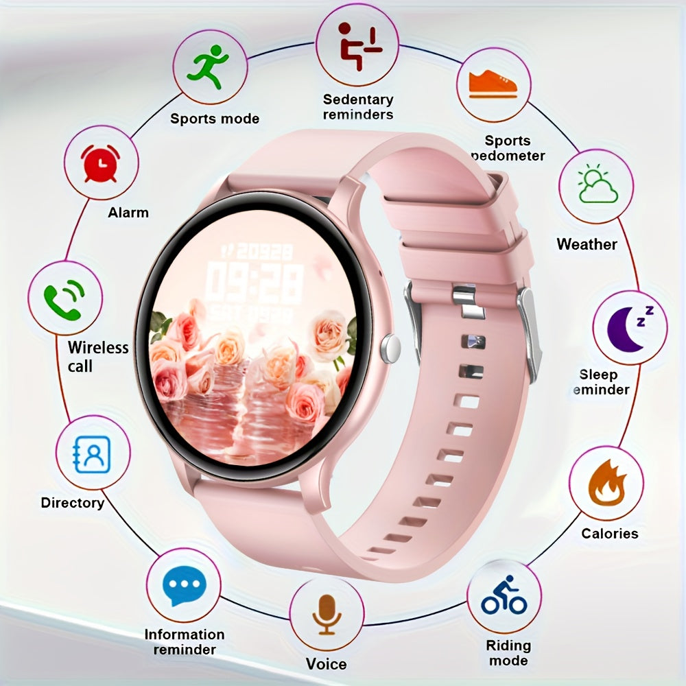 Smartwatch, Schwarz für Damen und Alltag – Detailansicht 5