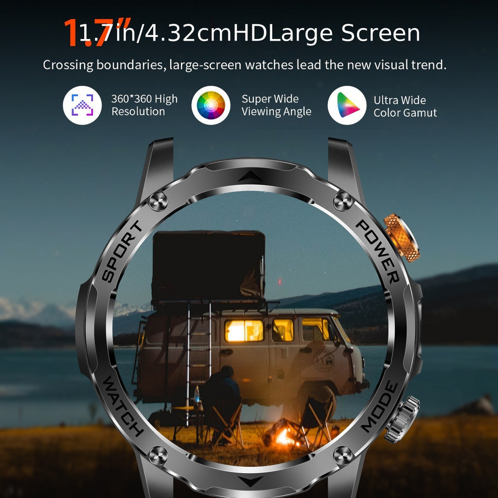 Smartwatch, Schwarzer Edelstahl für iPhone Android Schrittzähler Smartwatch 2 – Detailansicht 3