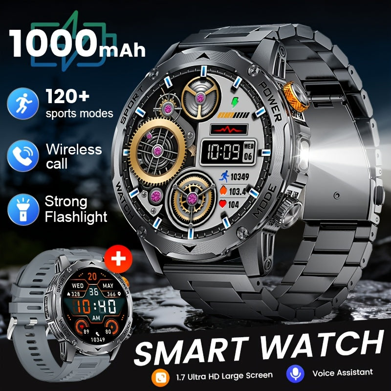 Smartwatch, Schwarzer Edelstahl für iPhone Android Schrittzähler Smartwatch 2 – Detailansicht 9
