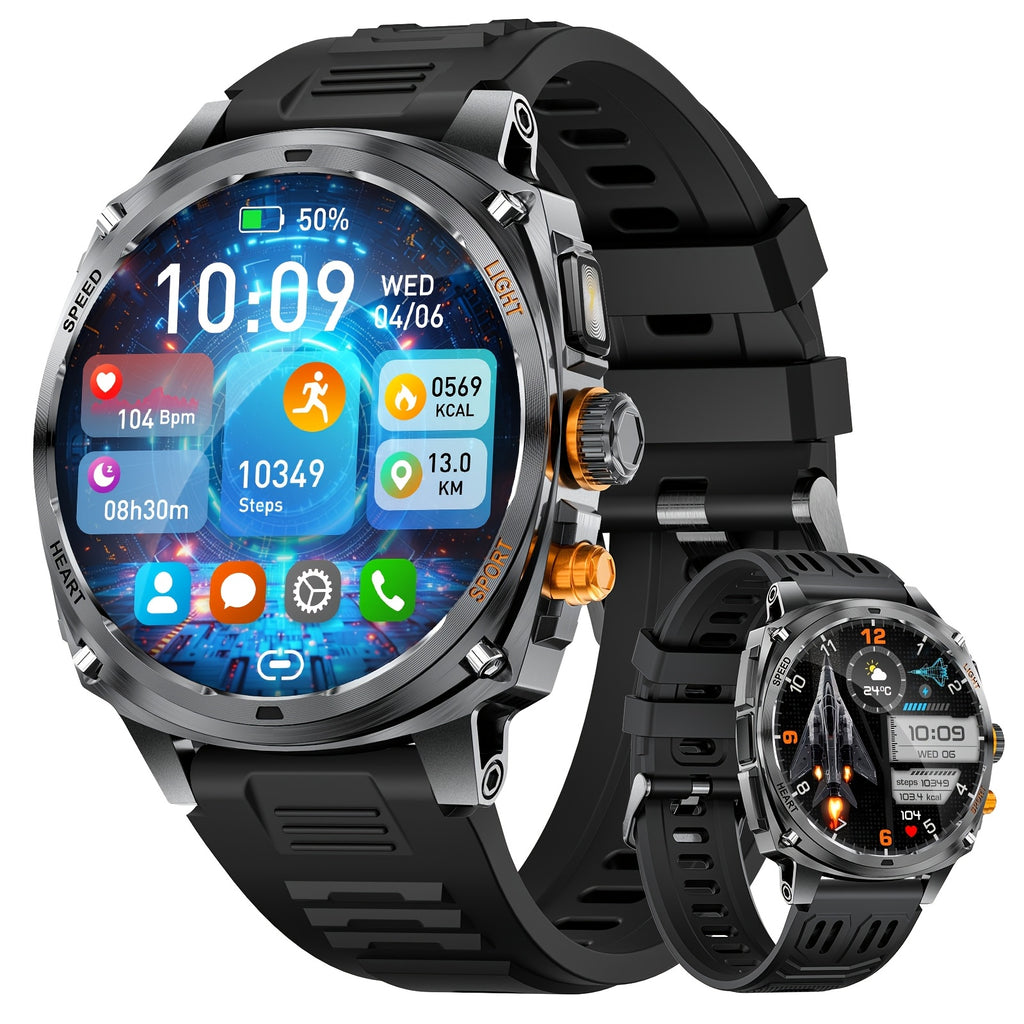 Smartwatch, wasserdicht für iPhone Android mit Bluetooth-Anrufen und Alltag – Hauptansicht