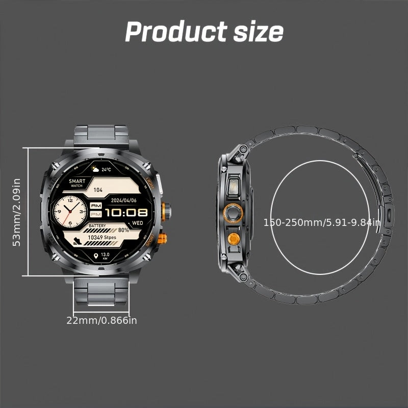 Smartwatch, wasserdicht für iPhone Android mit Bluetooth-Anrufen und Alltag – Detailansicht 2