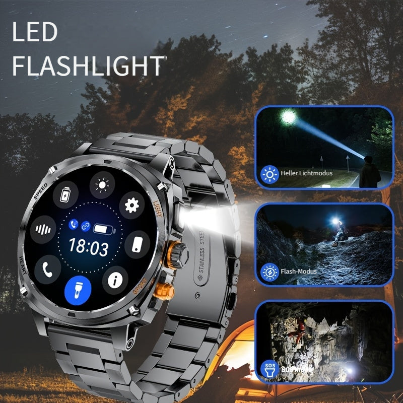 Smartwatch, wasserdicht für iPhone Android mit Bluetooth-Anrufen und Alltag – Detailansicht 6
