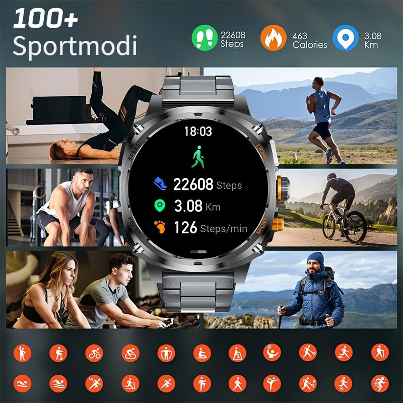 Smartwatch, wasserdicht für iPhone Android mit Bluetooth-Anrufen und Alltag – Detailansicht 7