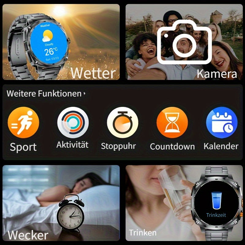 Smartwatch, wasserdicht für iPhone Android mit Bluetooth-Anrufen und Alltag – Detailansicht 8