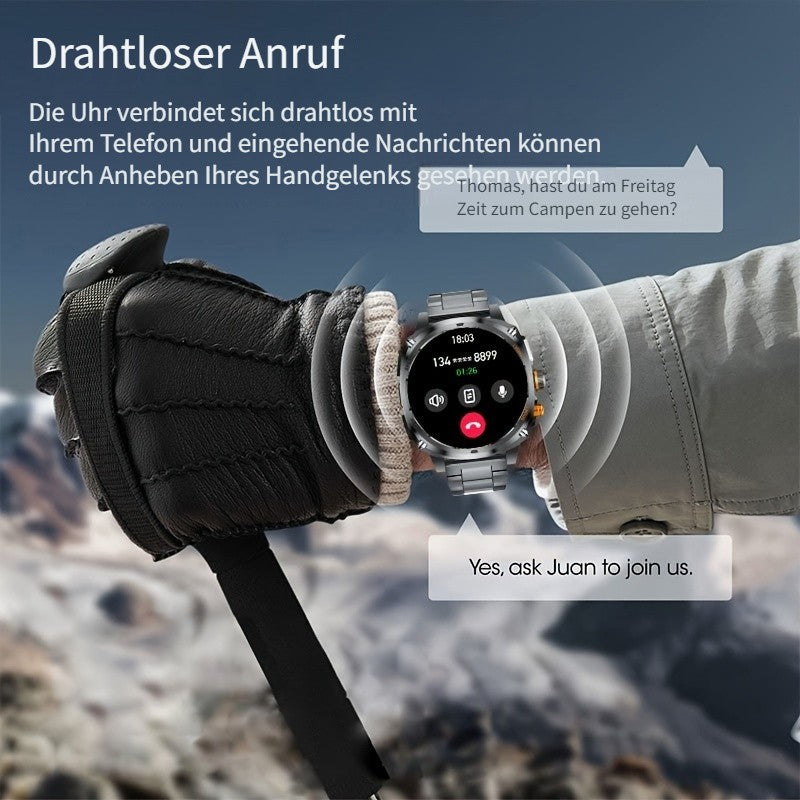 Smartwatch, wasserdicht für iPhone Android mit Bluetooth-Anrufen und Alltag – Detailansicht 14