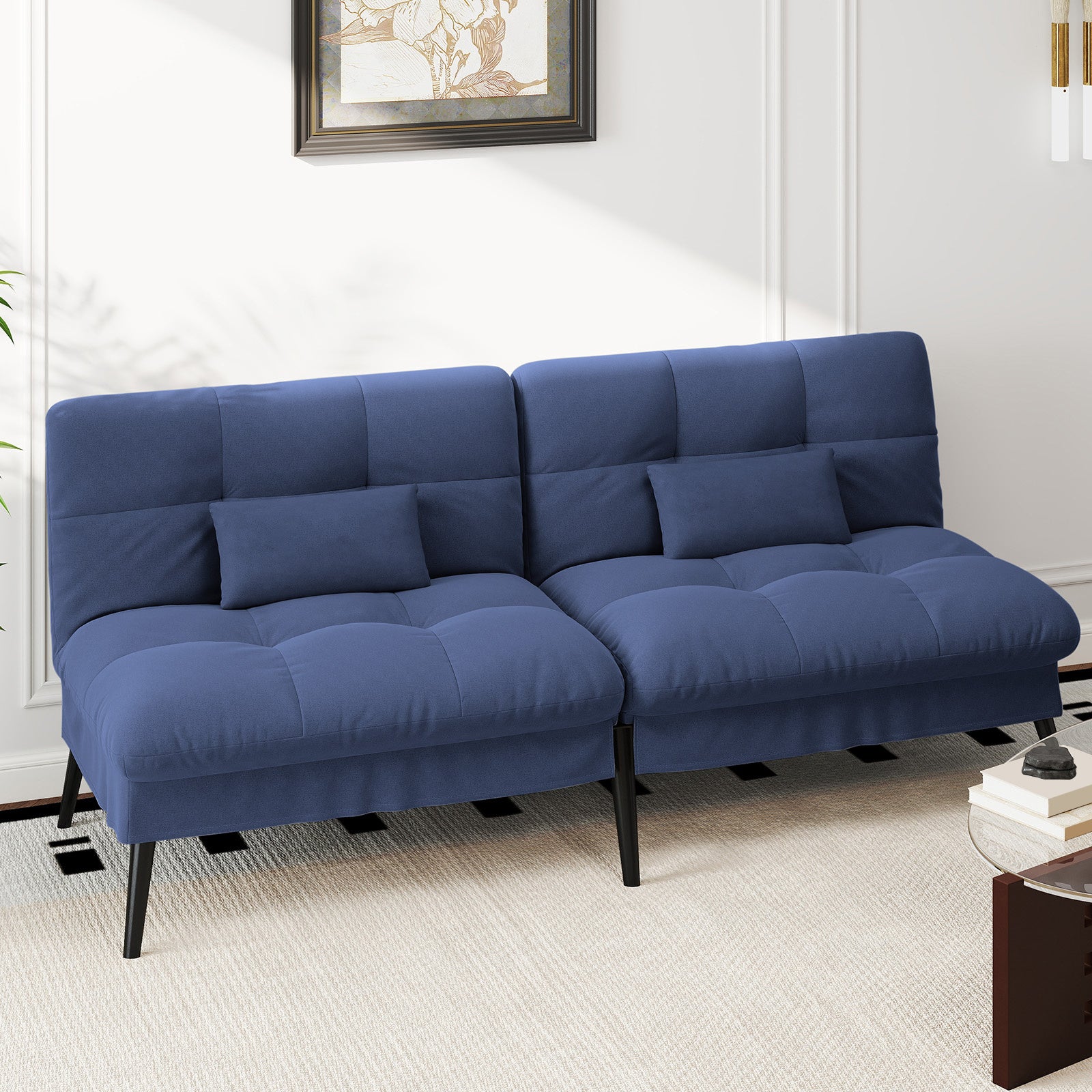 Sofa Schlafsofa, BLAU für Schlafzimmer und Bett – Hauptansicht