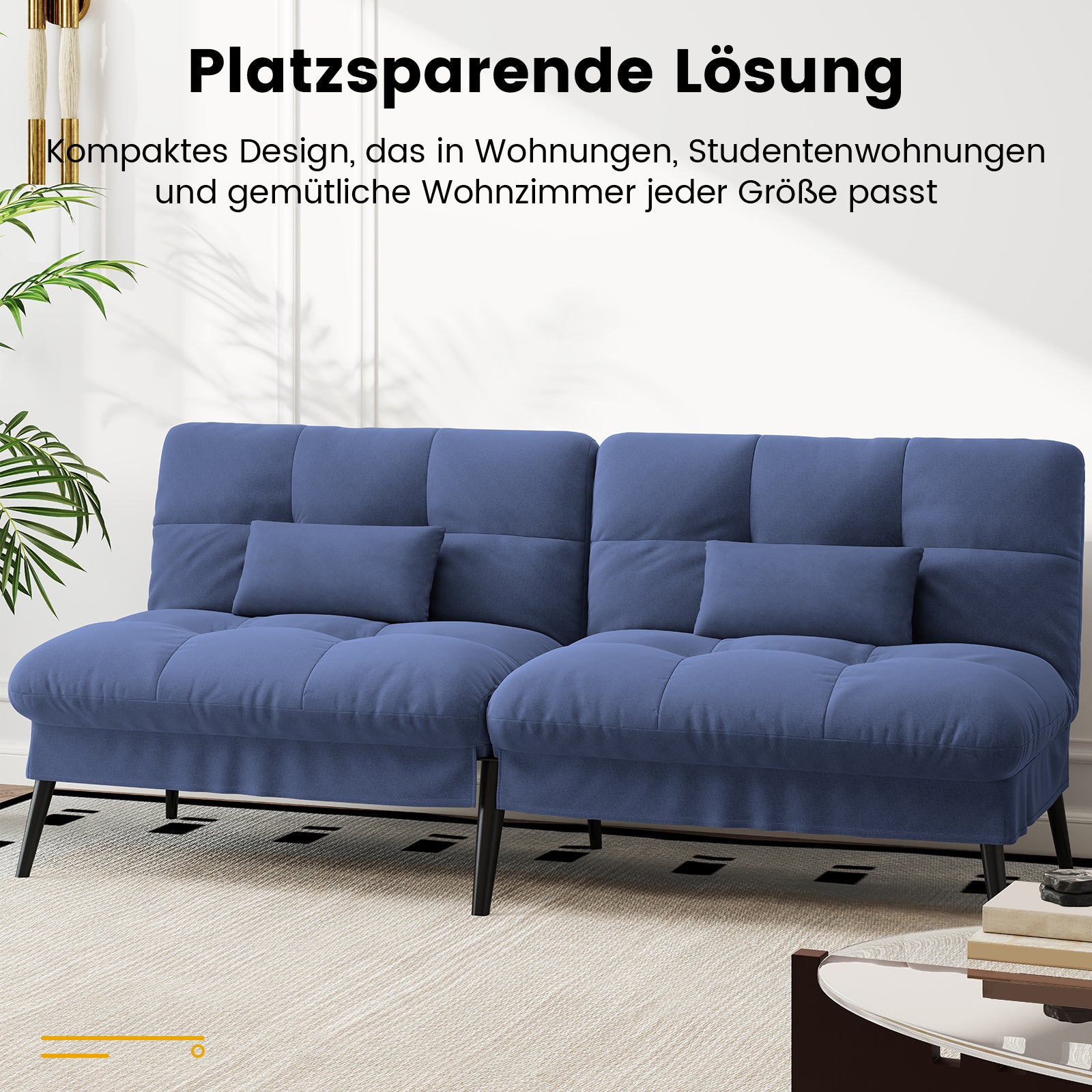 Sofa Schlafsofa, BLAU für Schlafzimmer und Bett – Detailansicht 3