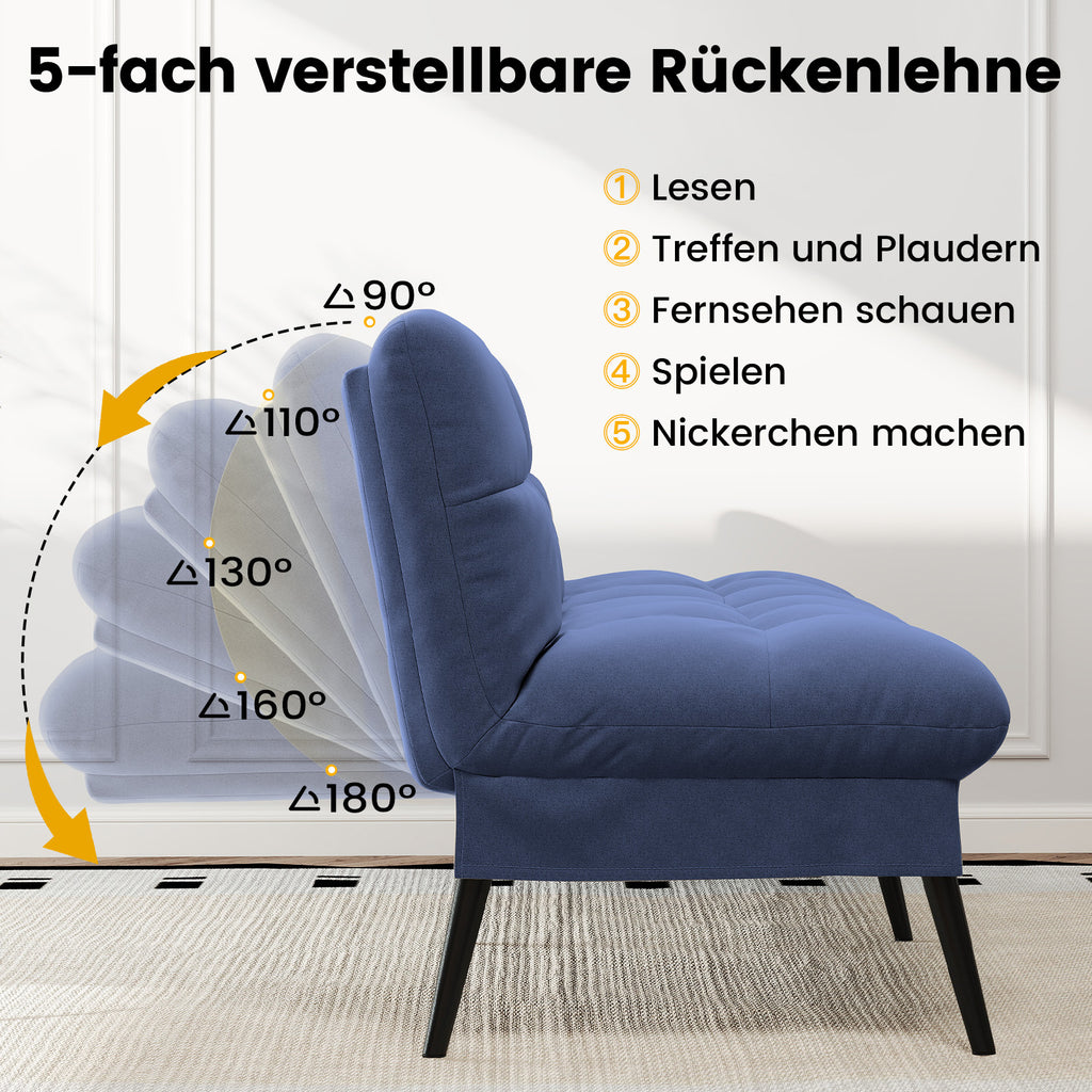 Sofa Schlafsofa, BLAU für Schlafzimmer und Bett – Detailansicht 6