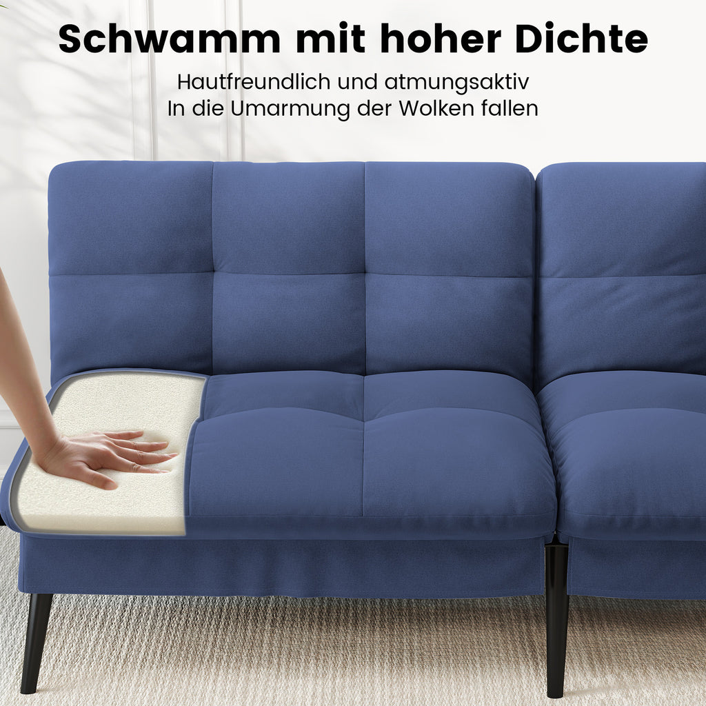 Sofa Schlafsofa, BLAU für Schlafzimmer und Bett – Detailansicht 9