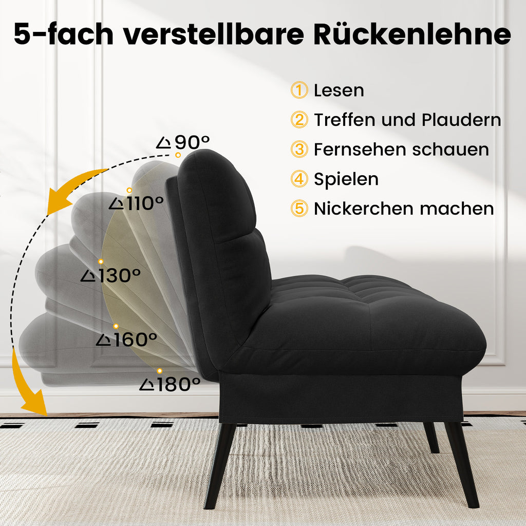 Sofa Schlafsofa, BLAU für Schlafzimmer und Bett – Detailansicht 15