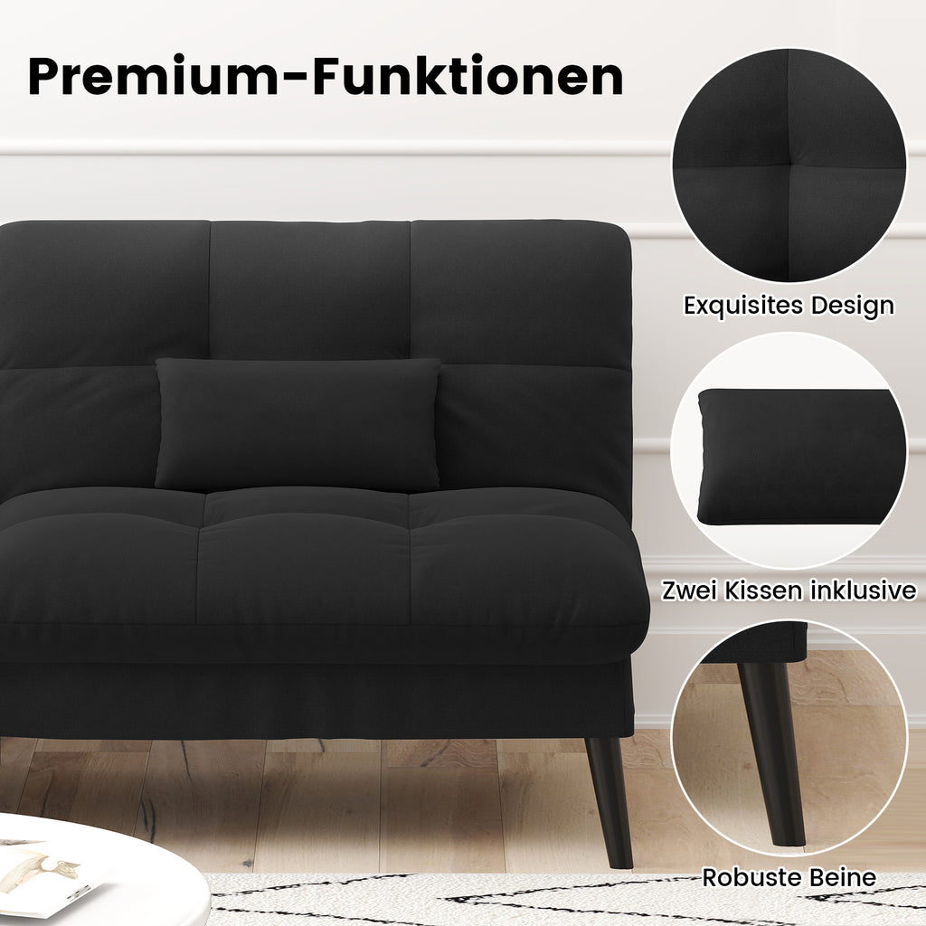 Sofa Schlafsofa, BLAU für Schlafzimmer und Bett – Detailansicht 16