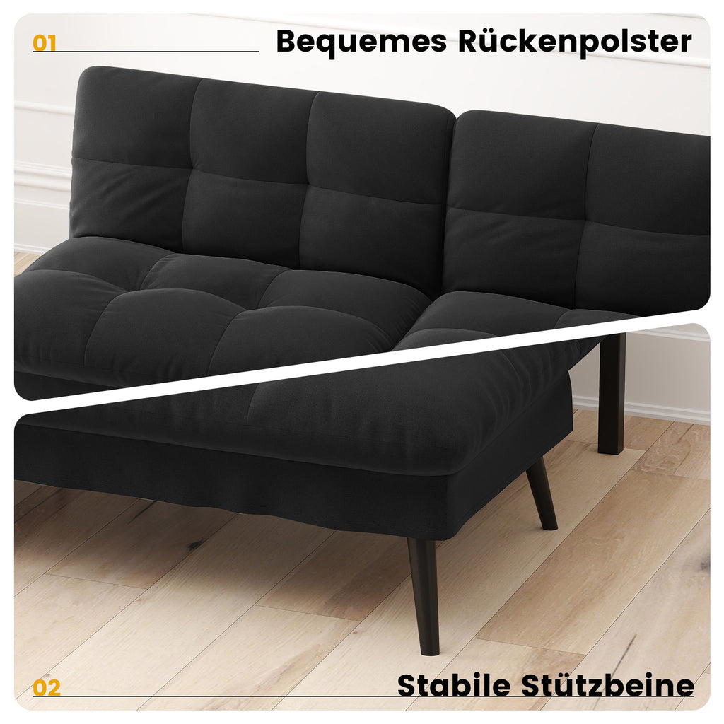Sofa Schlafsofa, BLAU für Schlafzimmer und Bett – Detailansicht 17