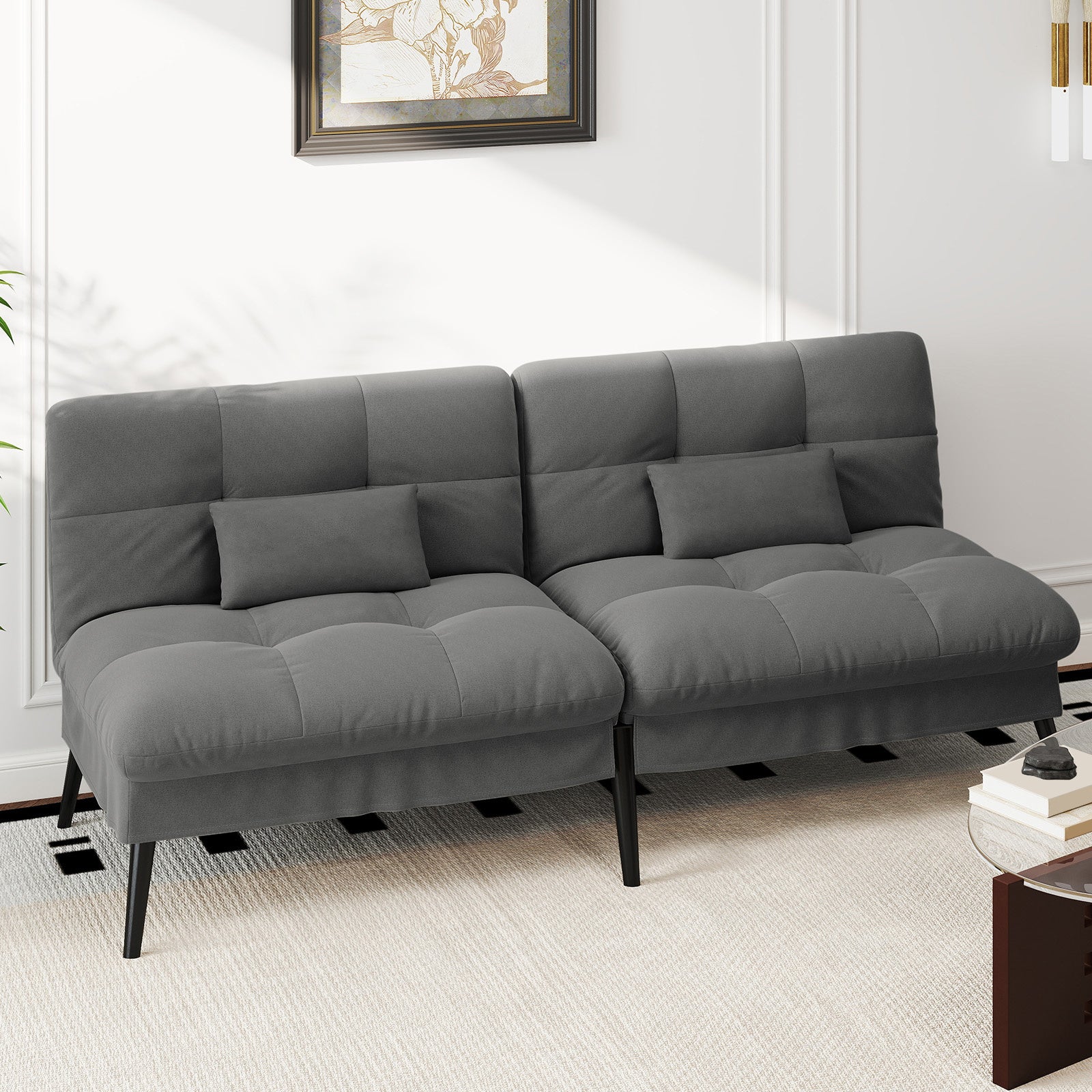 Sofa Schlafsofa, BLAU für Schlafzimmer und Bett – Detailansicht 19