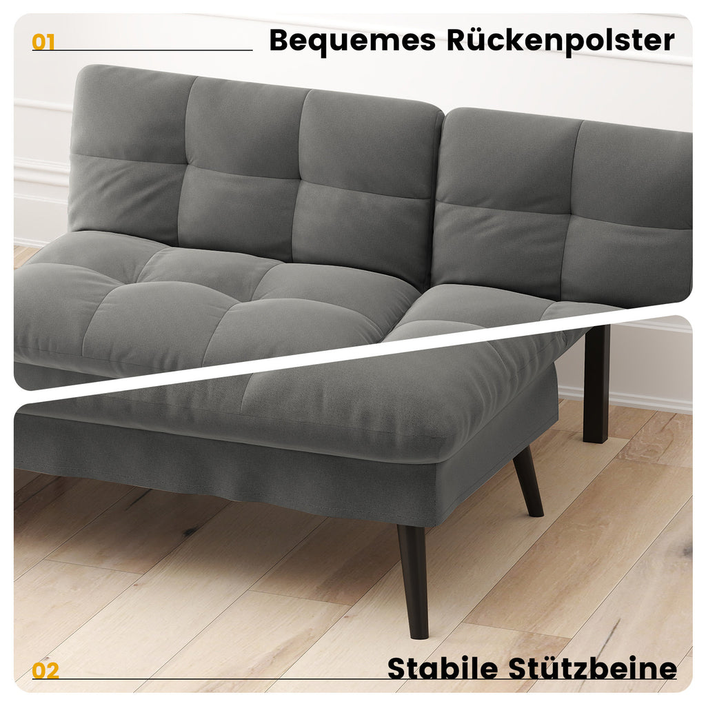 Sofa Schlafsofa, BLAU für Schlafzimmer und Bett – Detailansicht 25