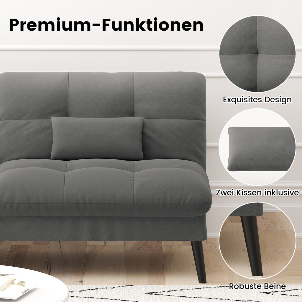 Sofa Schlafsofa, BLAU für Schlafzimmer und Bett – Detailansicht 26