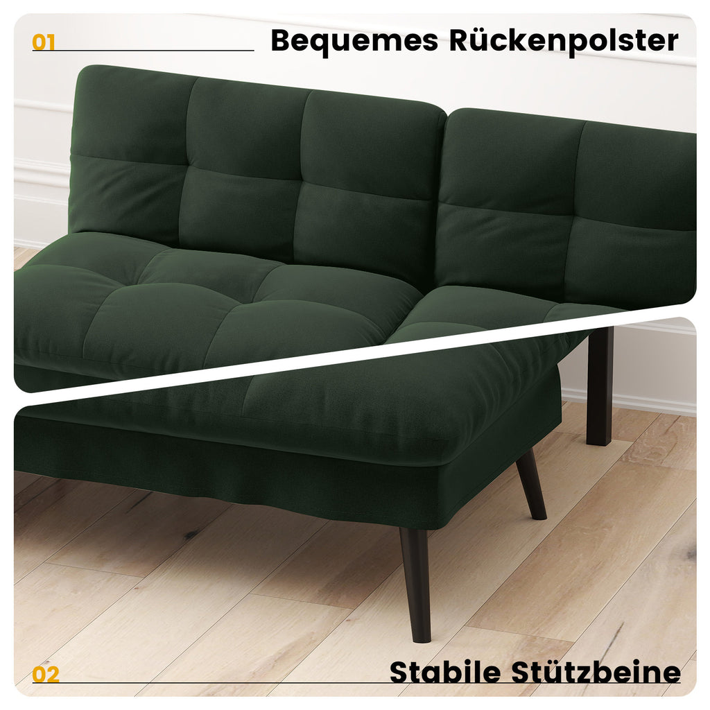 Sofa Schlafsofa, BLAU für Schlafzimmer und Bett – Detailansicht 34