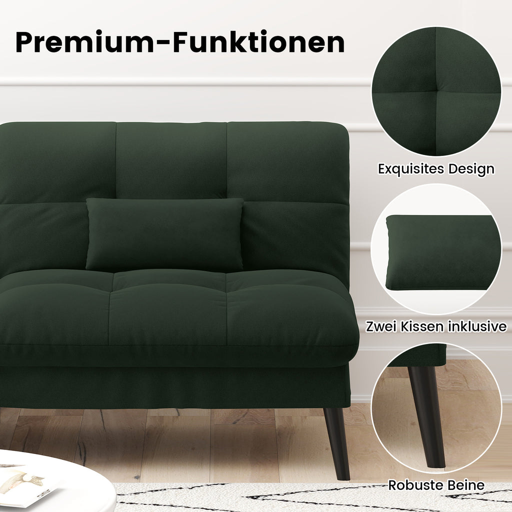 Sofa Schlafsofa, BLAU für Schlafzimmer und Bett – Detailansicht 35