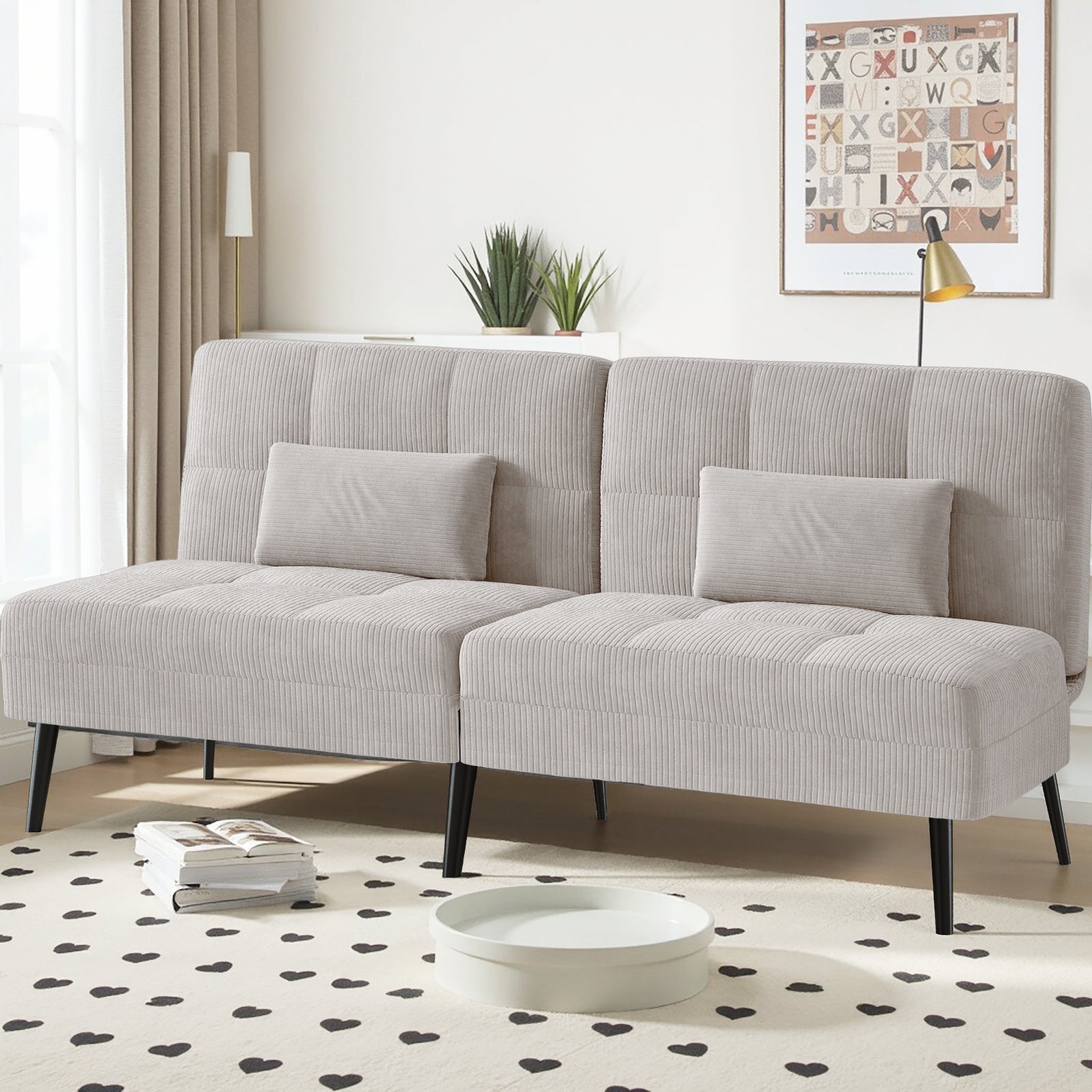 Sofa Schlafsofa, BLAU für Schlafzimmer und Bett – Detailansicht 46