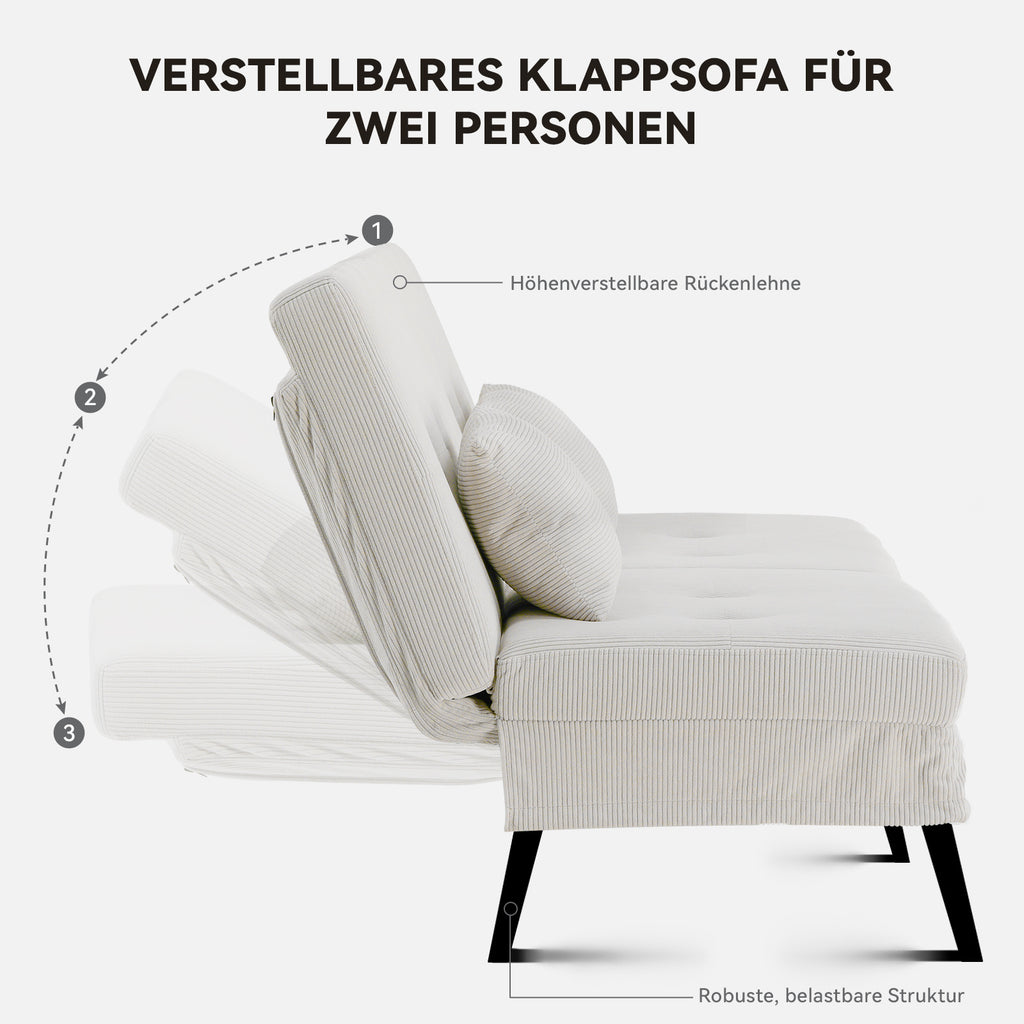 Sofa Schlafsofa, BLAU für Schlafzimmer und Bett – Detailansicht 47