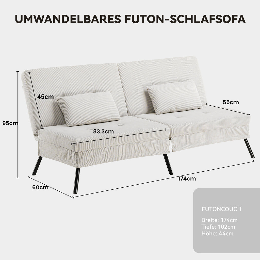 Sofa Schlafsofa, BLAU für Schlafzimmer und Bett – Detailansicht 49