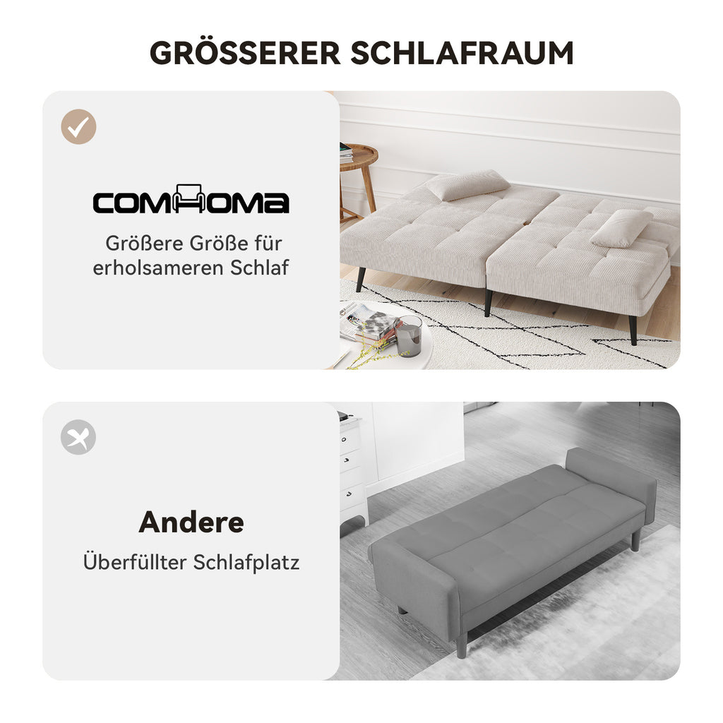 Sofa Schlafsofa, BLAU für Schlafzimmer und Bett – Detailansicht 50
