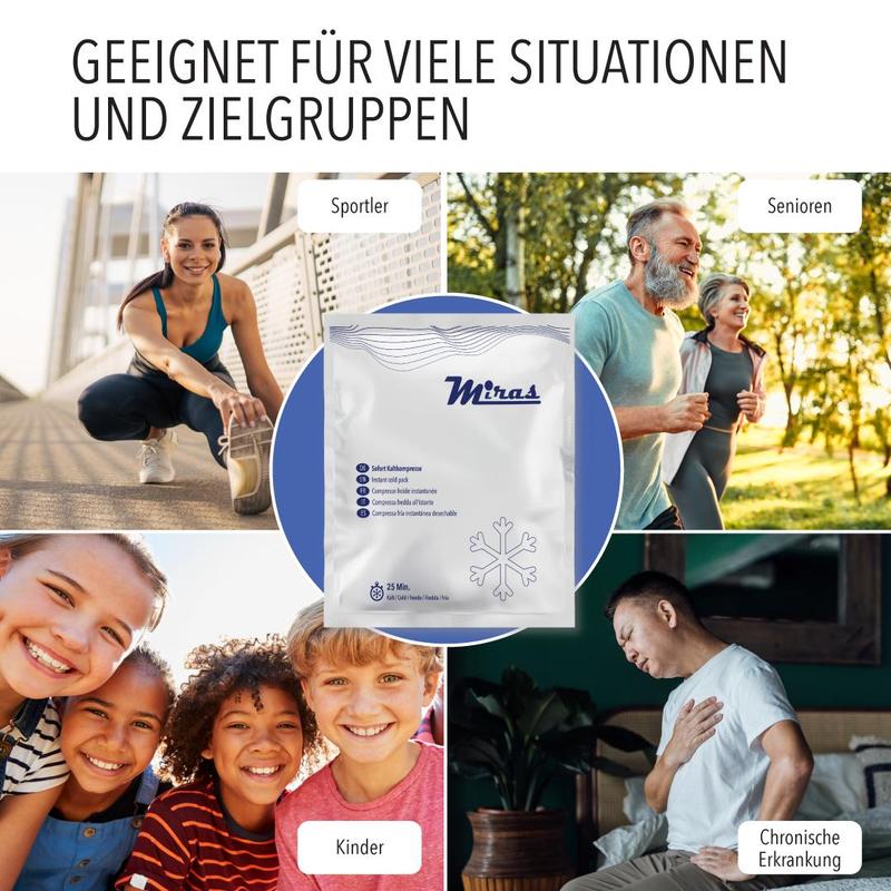 Sofort-Kaltkompresse, 10 Stück für schnelle Schmerzlinderung bei Prellungen und Erste Hilfe – Detailansicht 11