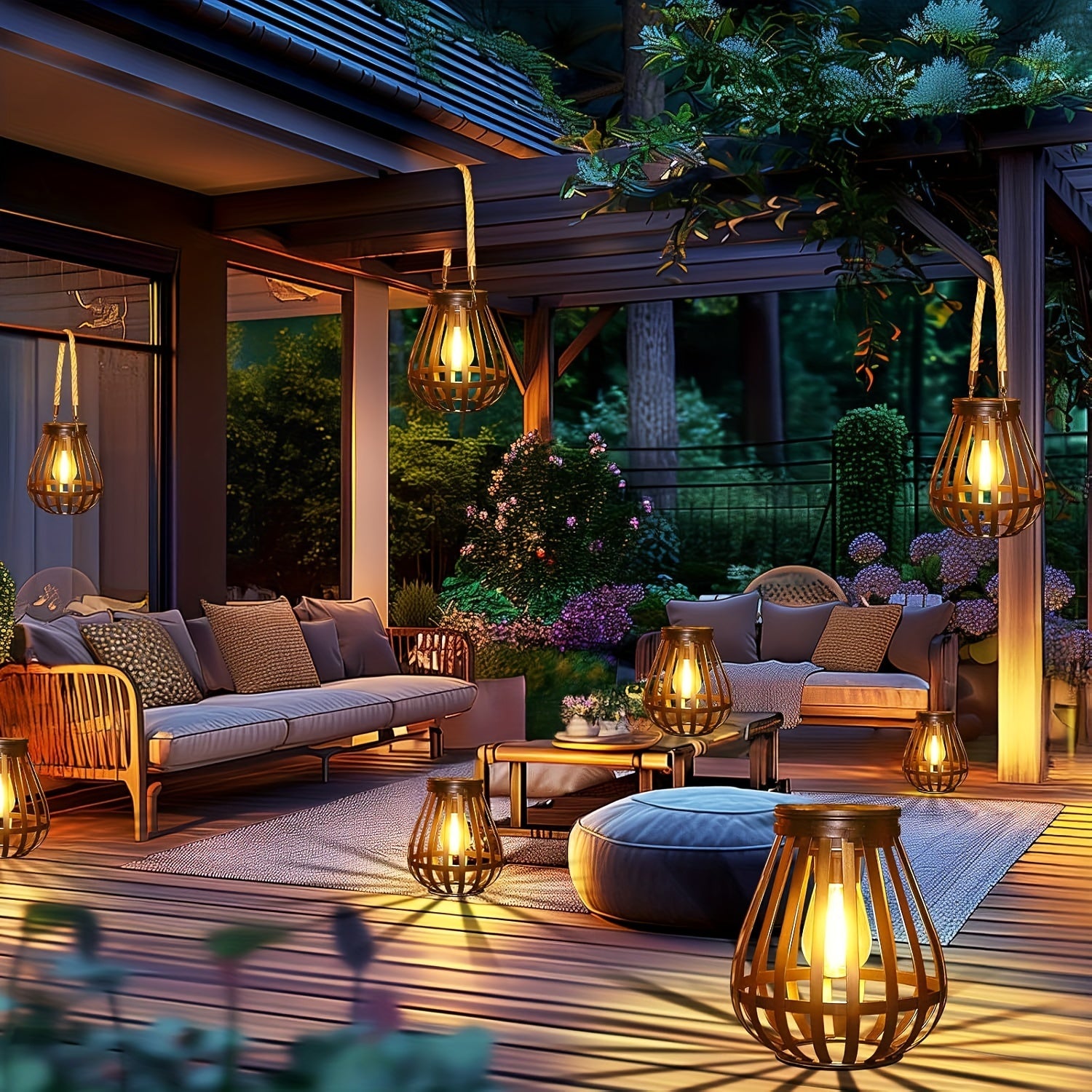 Solar-Außenleuchten, Metall für Garten und Terrasse – Detailansicht 2