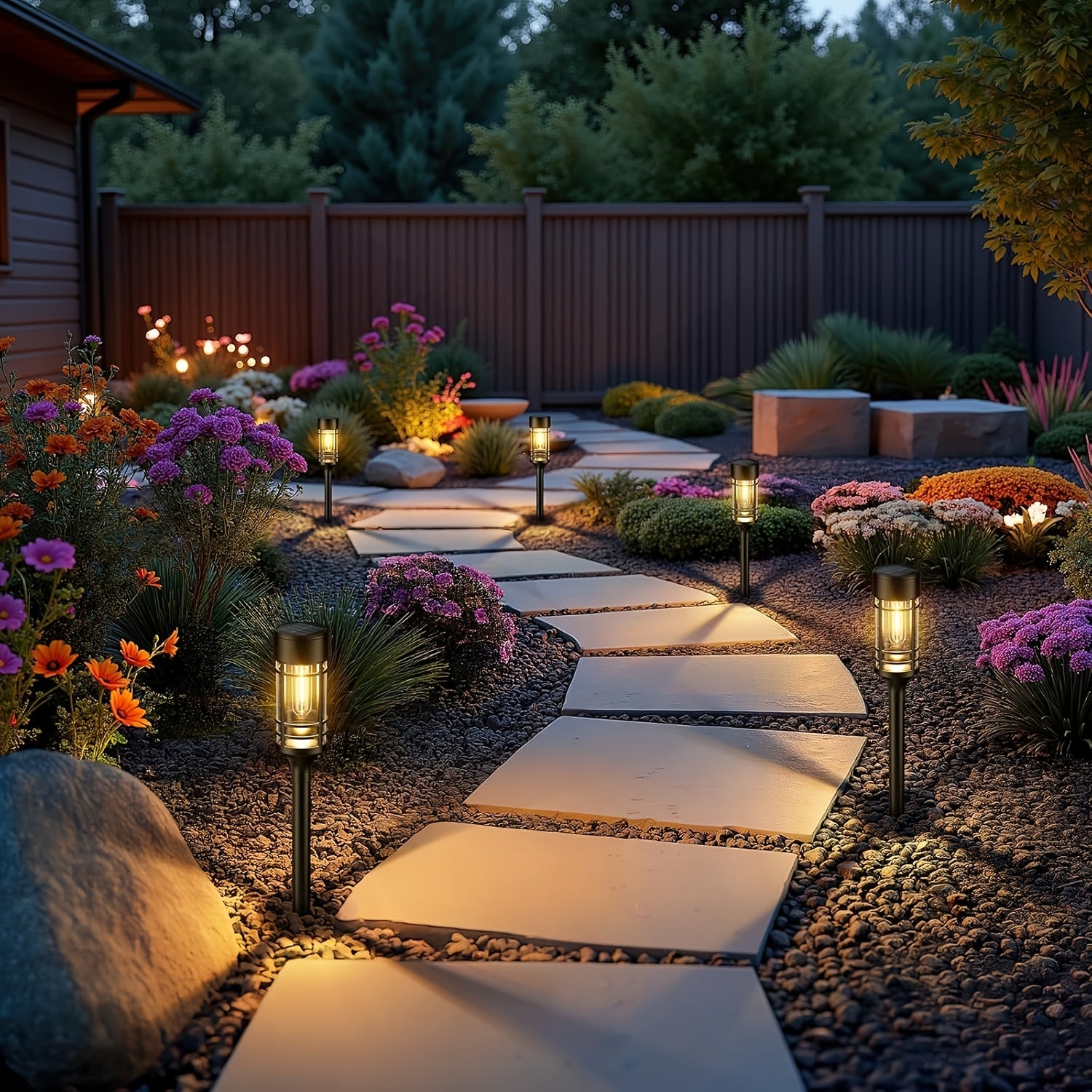 Solar-Außenleuchten, Solar-Wegeleuchten IPX5 für Garten – Detailansicht 4