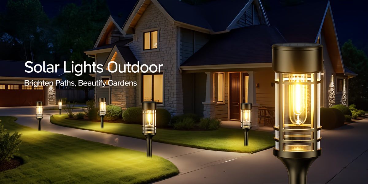 Solar-Außenleuchten, Solar-Wegeleuchten IPX5 für Garten – Detailansicht 7