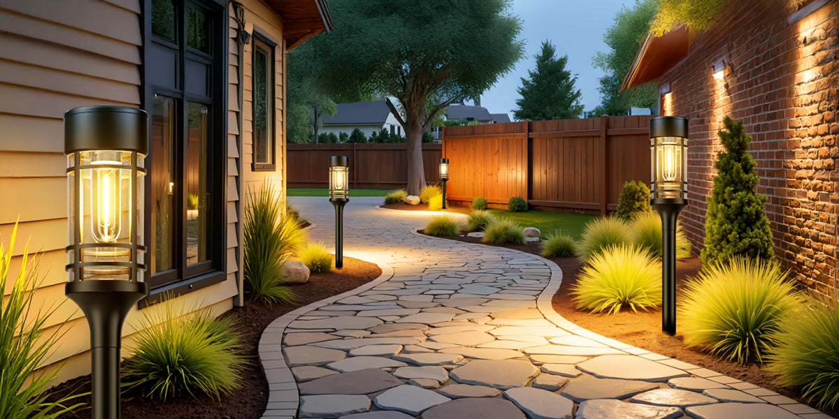 Solar-Außenleuchten, Solar-Wegeleuchten IPX5 für Garten – Detailansicht 9