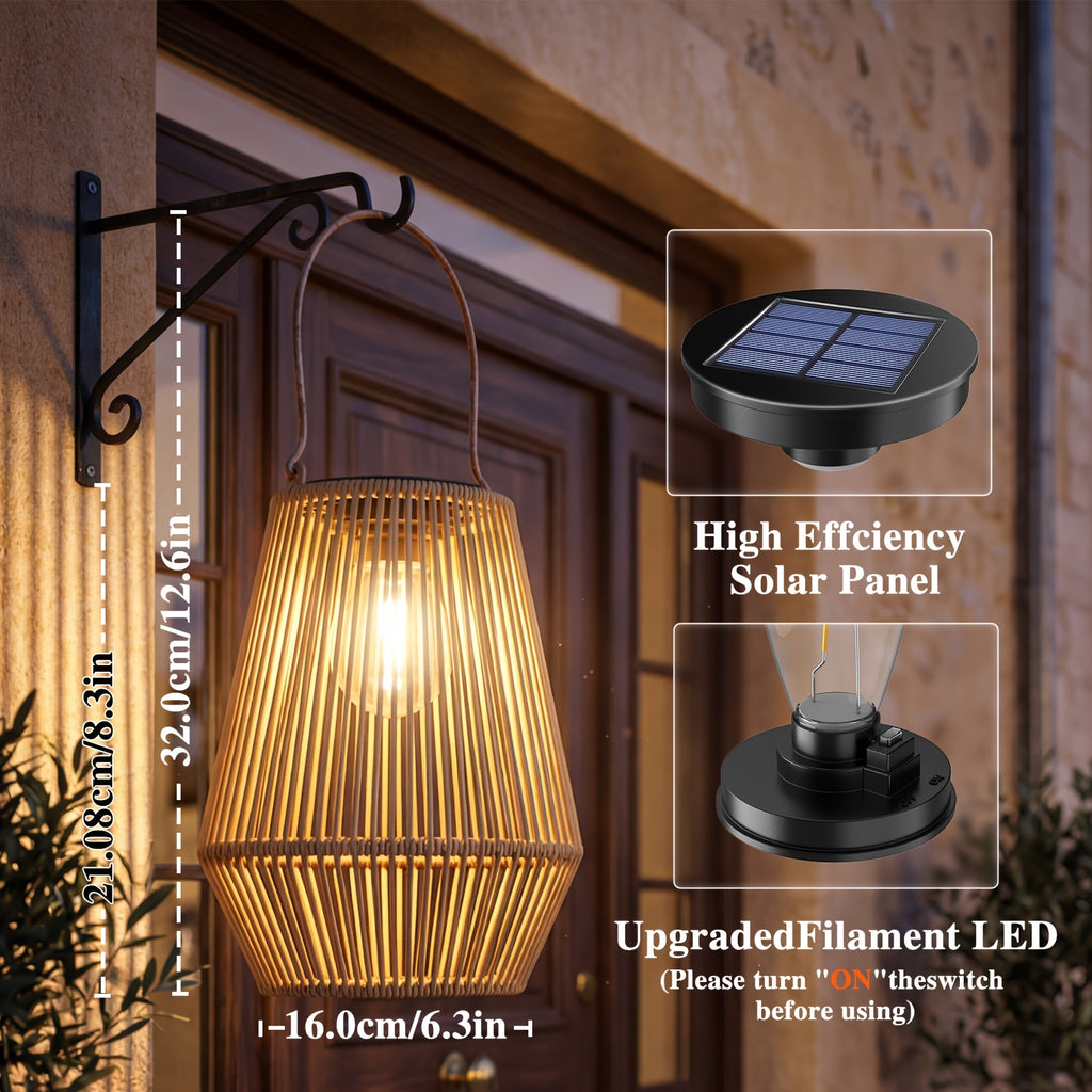 Solar-Bambuslichter, 4 Stück für Garten und Terrasse – Detailansicht 4