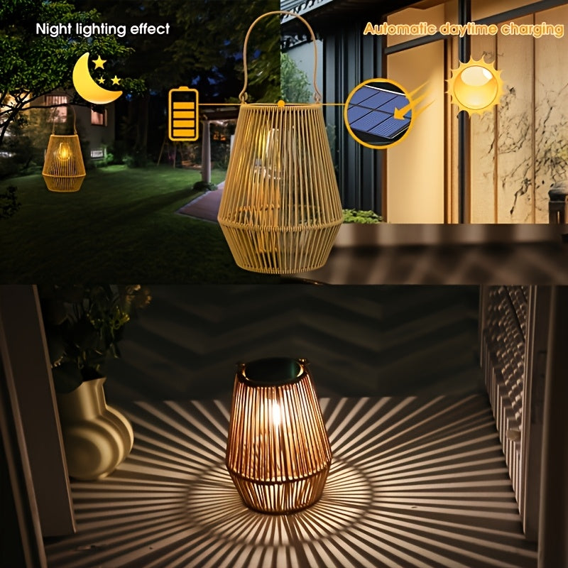 Solar-Bambuslichter, 4 Stück für Garten und Terrasse – Detailansicht 7