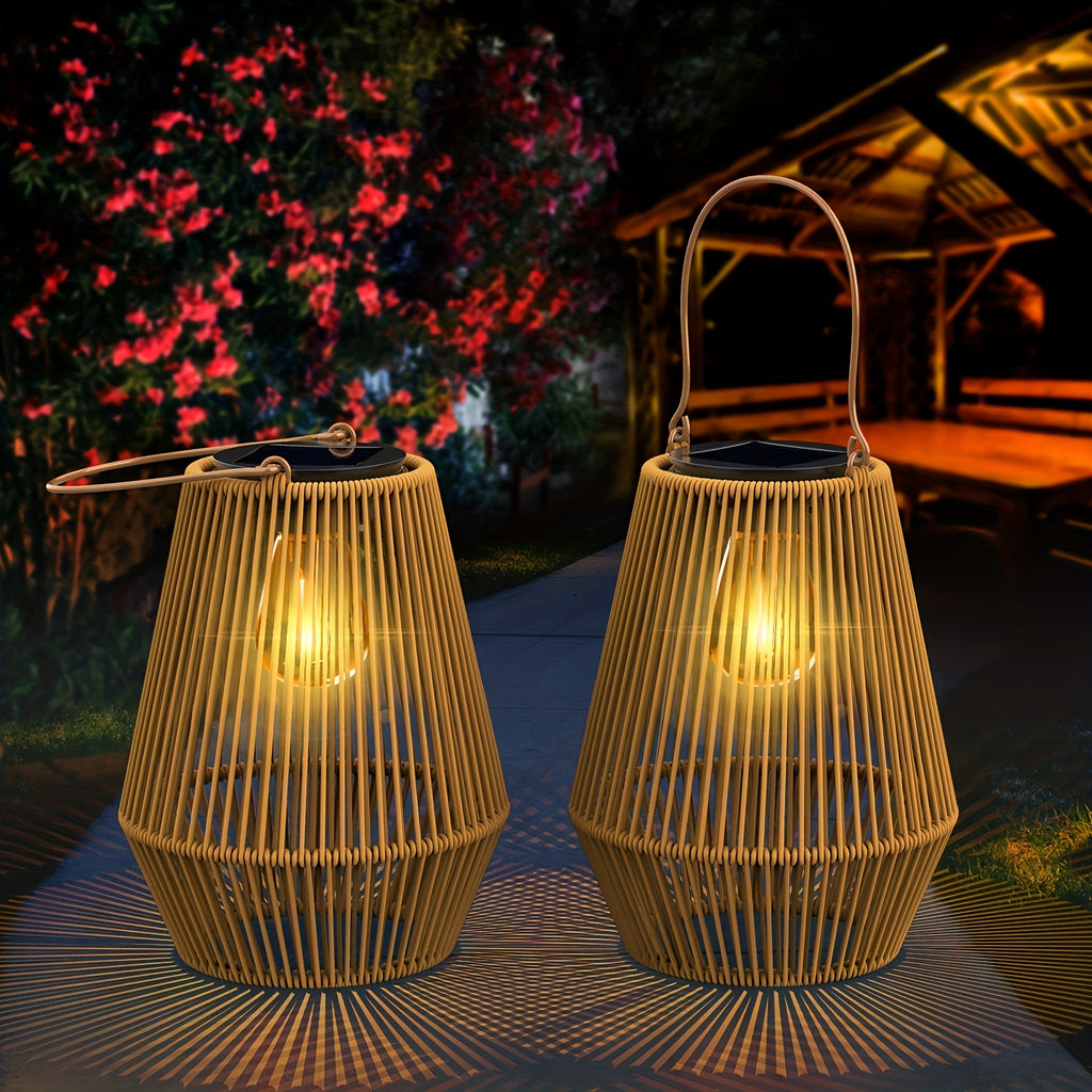 Solar-Bambuslichter, 4 Stück für Garten und Terrasse – Detailansicht 12