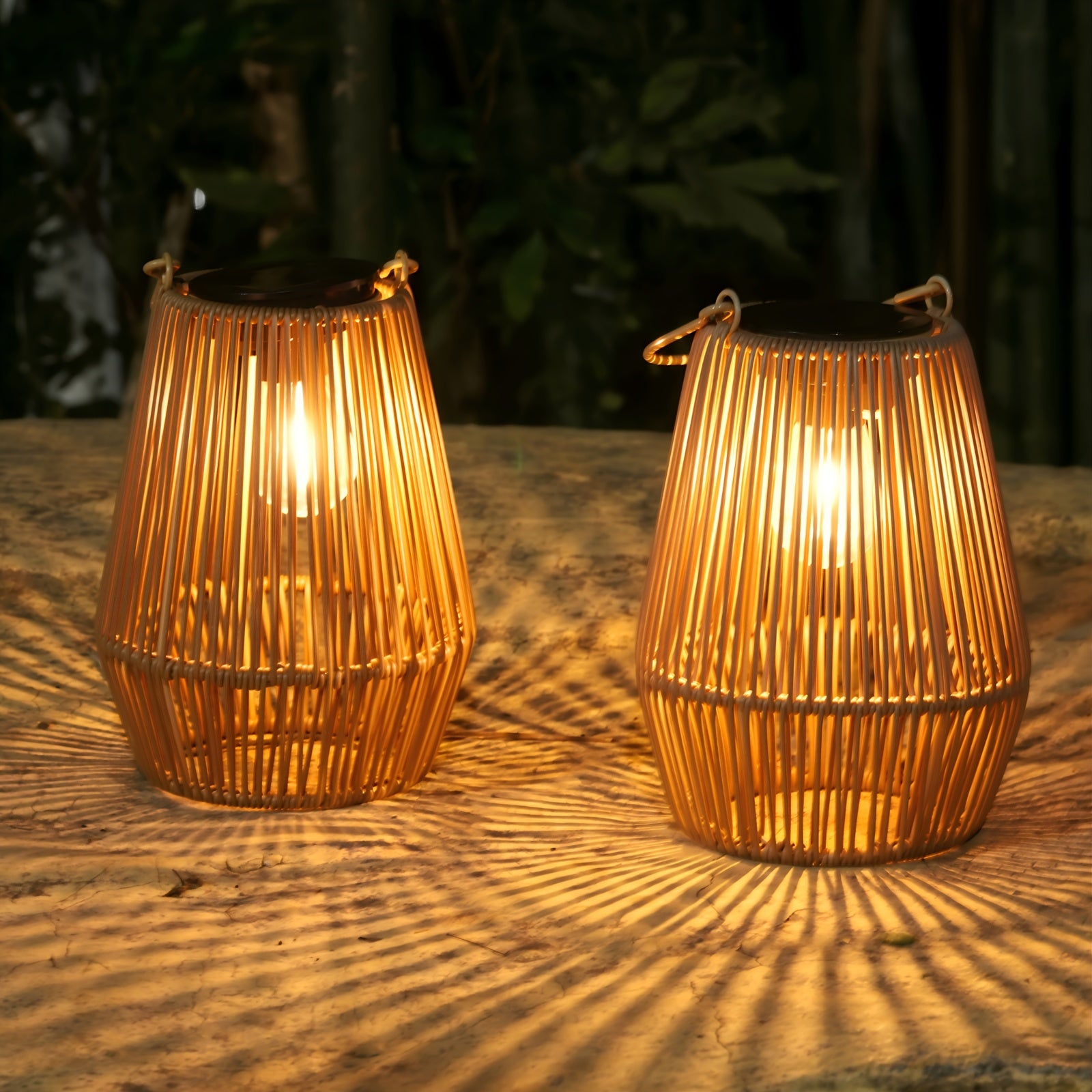 Solar-Bambuslichter, 4 Stück für Garten und Terrasse – Detailansicht 18