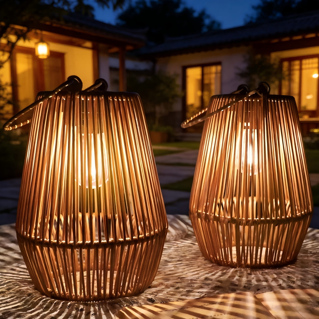 Solar-Bambuslichter, 4 Stück für Garten und Terrasse – Detailansicht 19